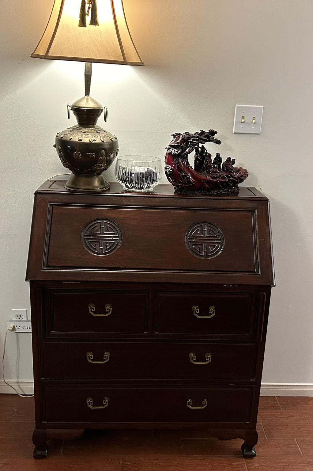 Stunning solid wood drop-leaf desk