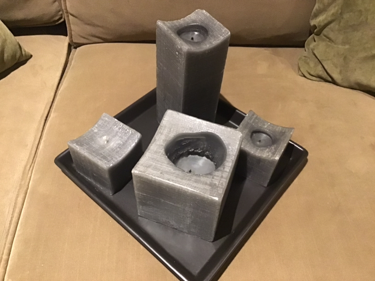 Four candles & Ikea tray thumbnail