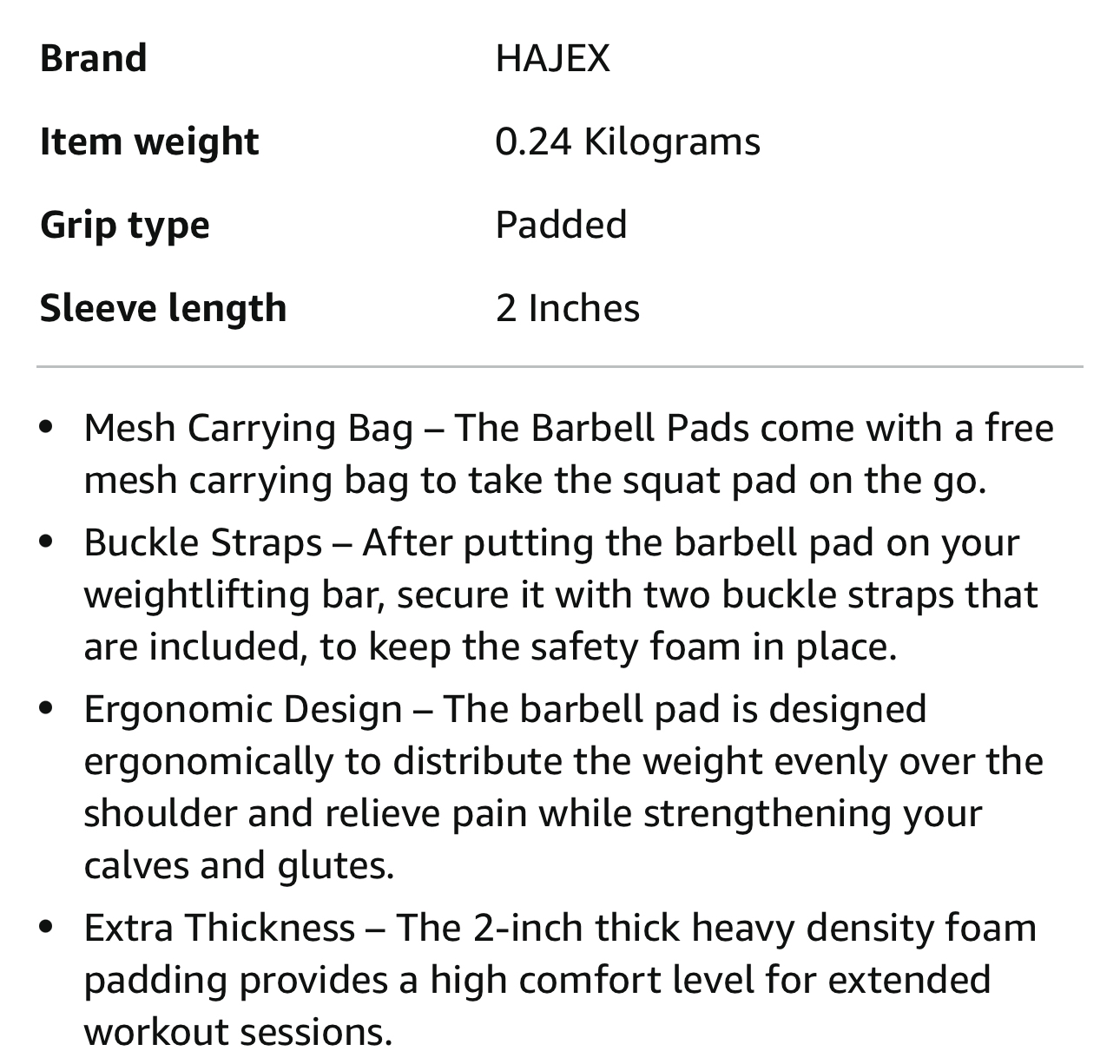 Barbell Pad with Carrying Case - photo 3