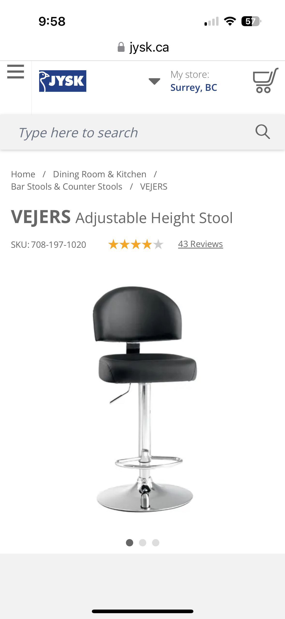 Brand new in box Bar Stool