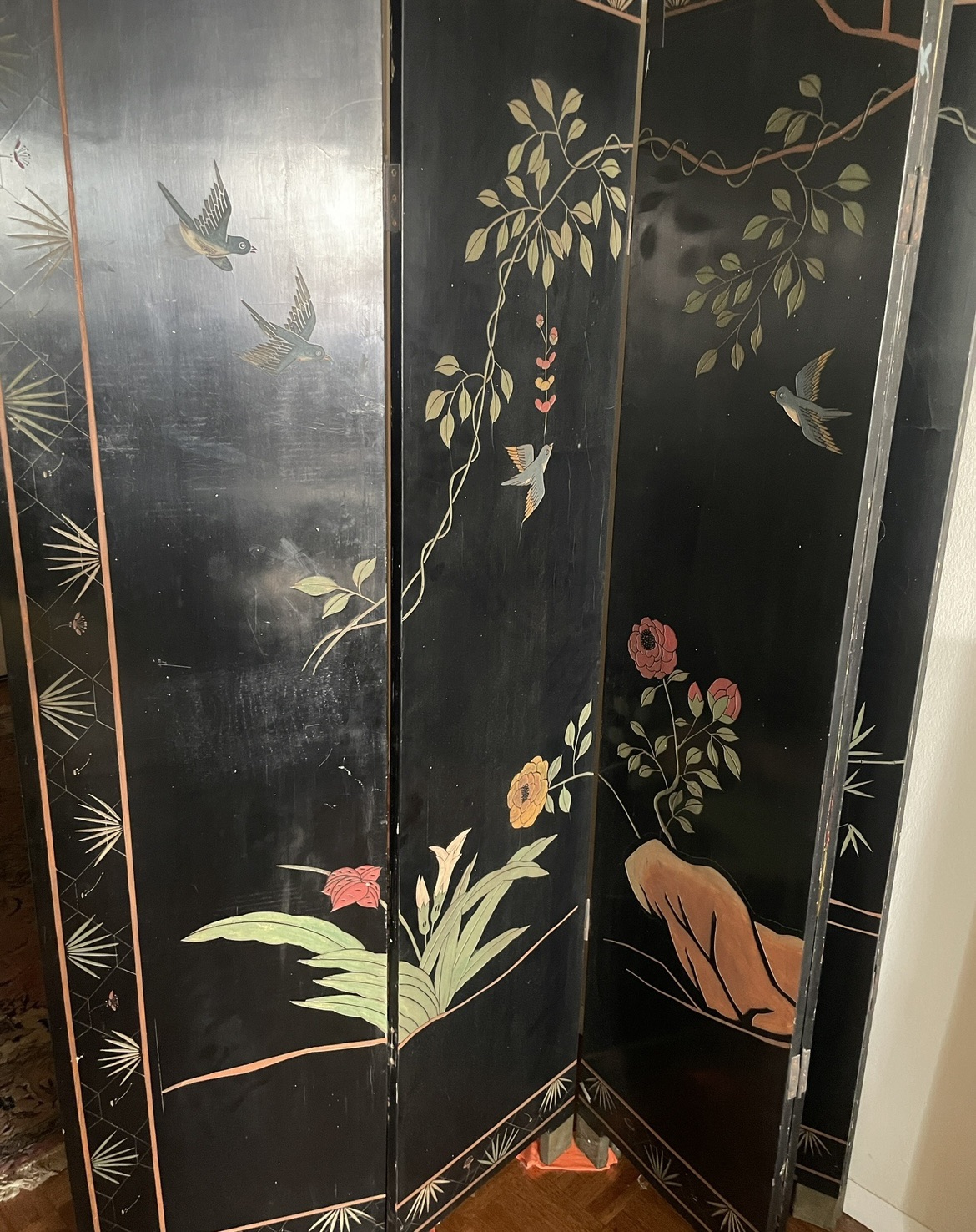 Vintage Asian screen - photo 3