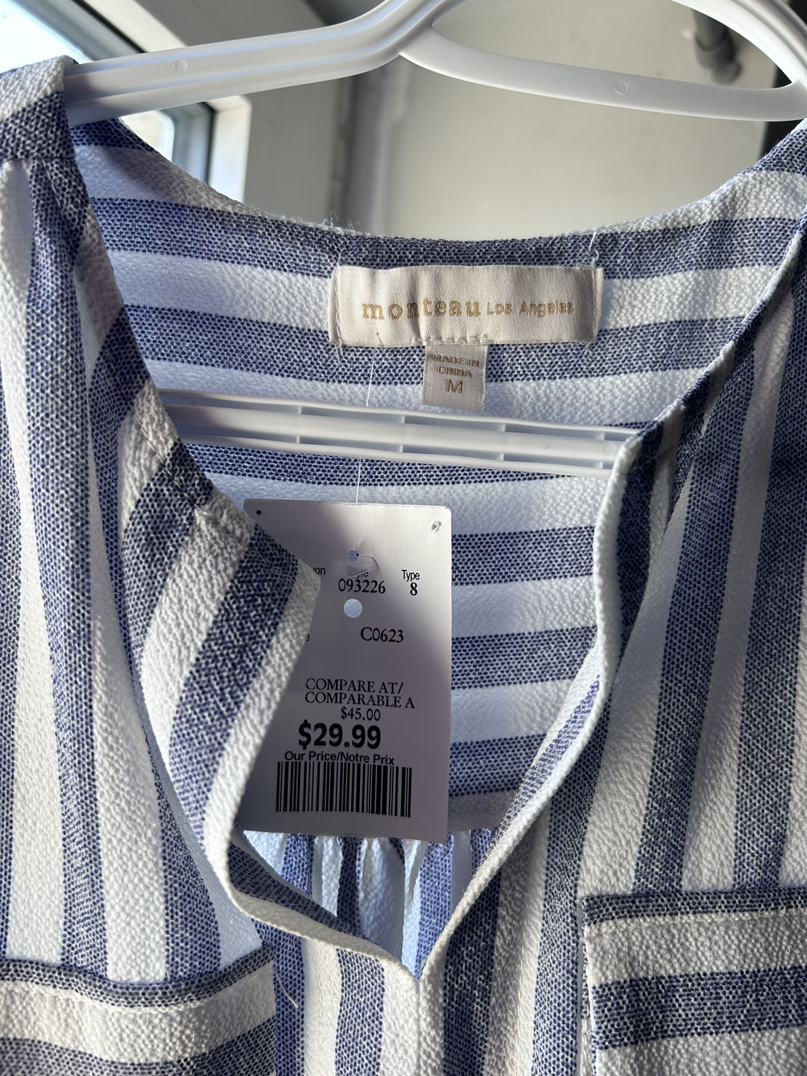 Blue Striped Dress | Monteau LA | Size M image indicator(2)