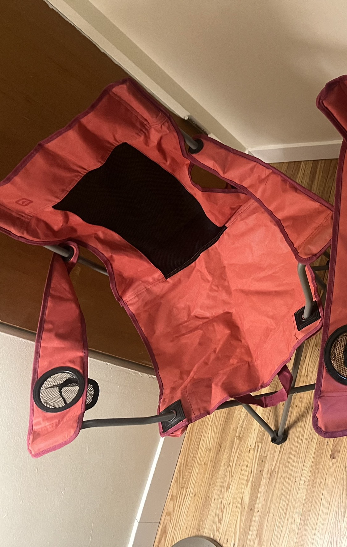 One camping beach chair w/   cup holder & shoulder strap thumbnail