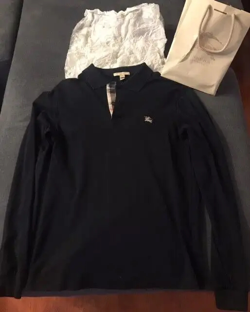 BURBERRY Monogram Long Sleeve Polo Shirt