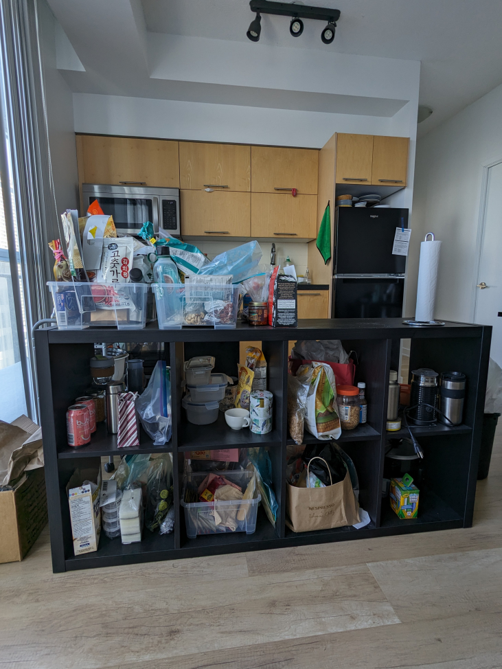 Black KALLAX shelf unit