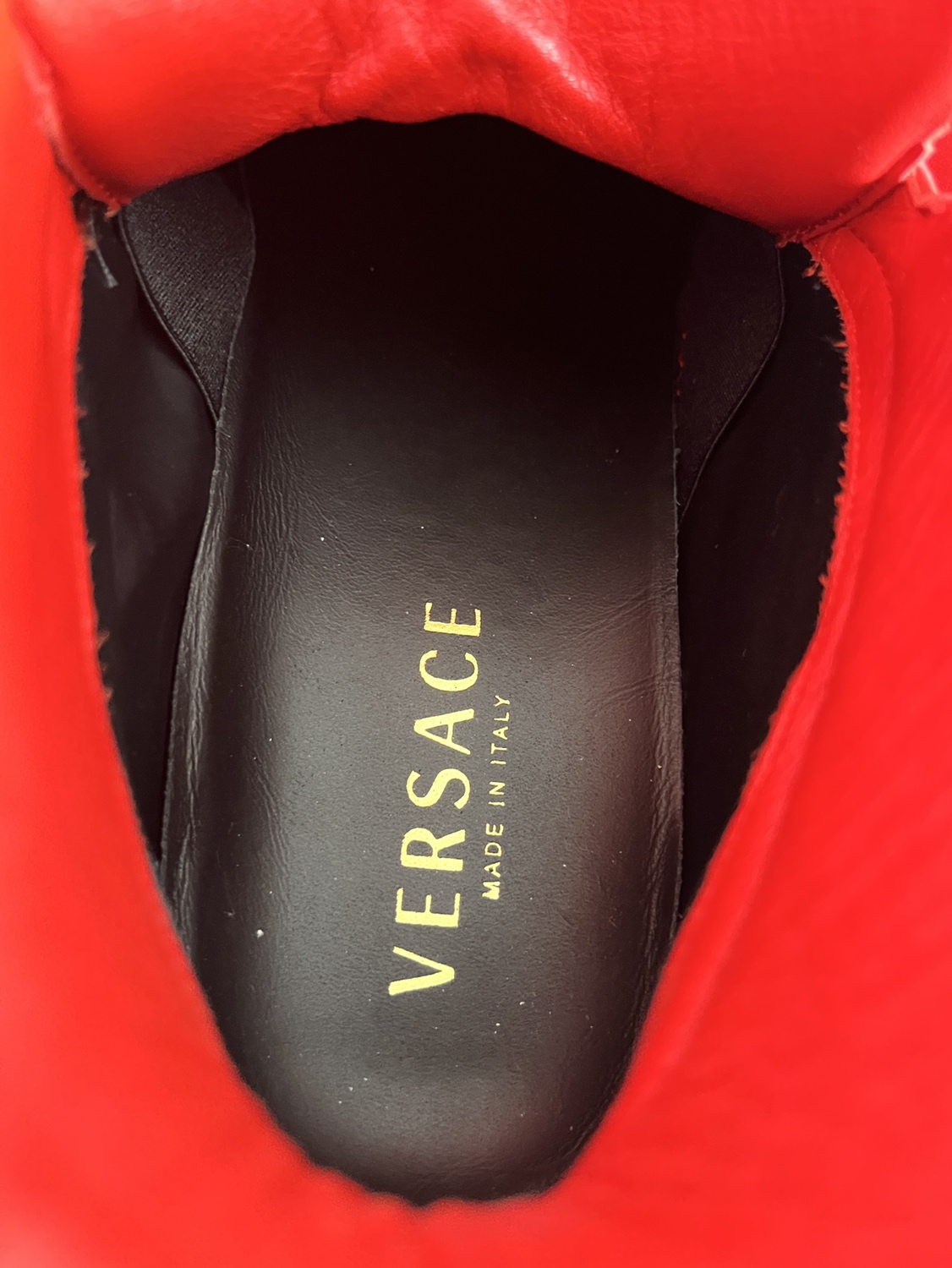 Versace hightop red sneaker - size 10 / 42 - photo 5