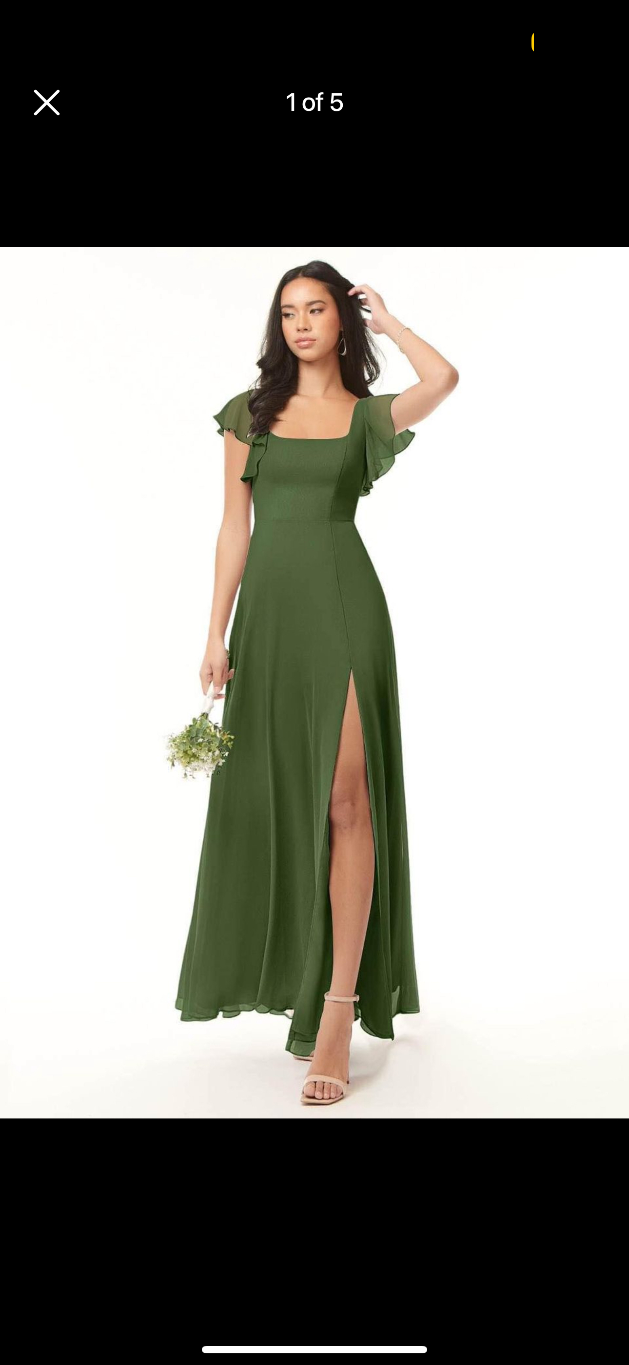 Azazie green dress thumbnail