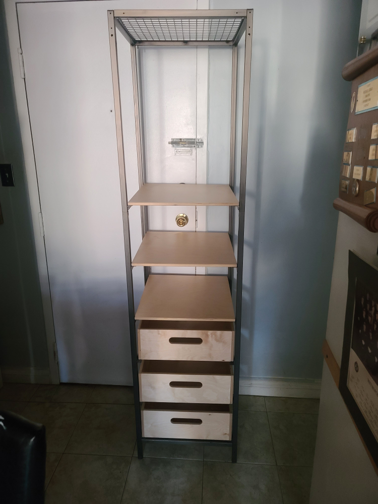 Tall Shelf with 3 Drawers (Ikea Verebod)