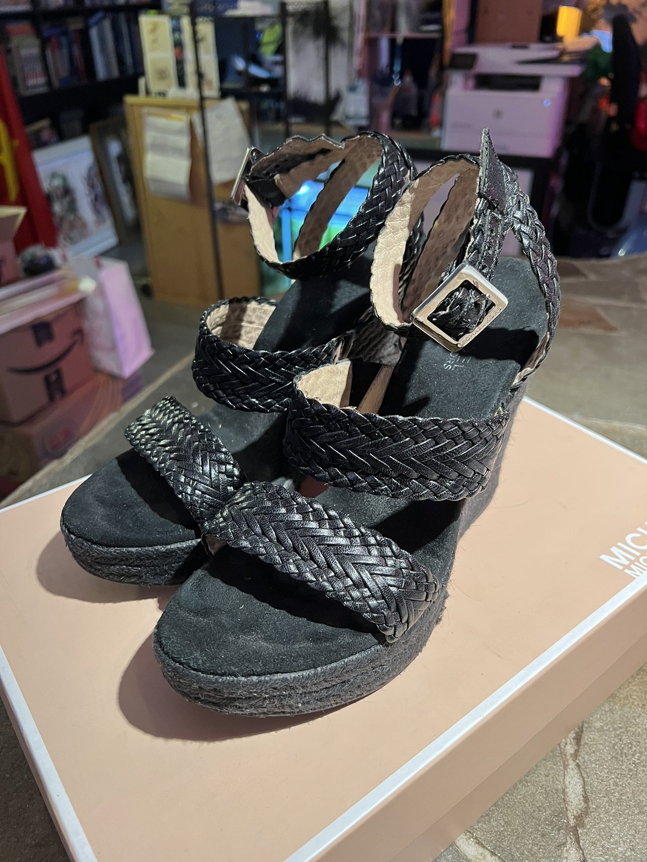 Michael Kors Camel Square Toe Mule High Heels (Women’s 6)(LNIB) image indicator(2)