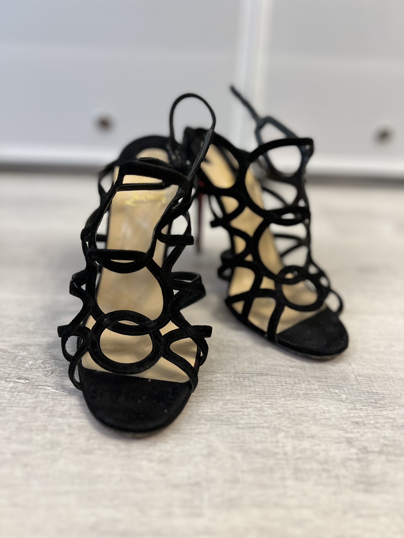 Christian Louboutin suede heels thumbnail
