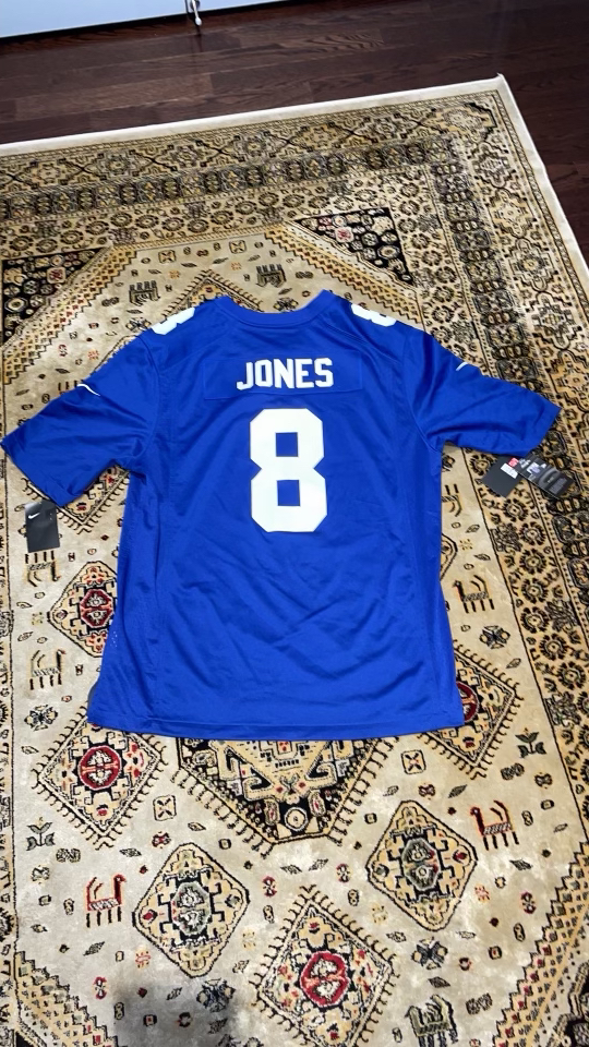 Men's Nike Daniel Jones Royal New York Giants Game Jersey - photo 4