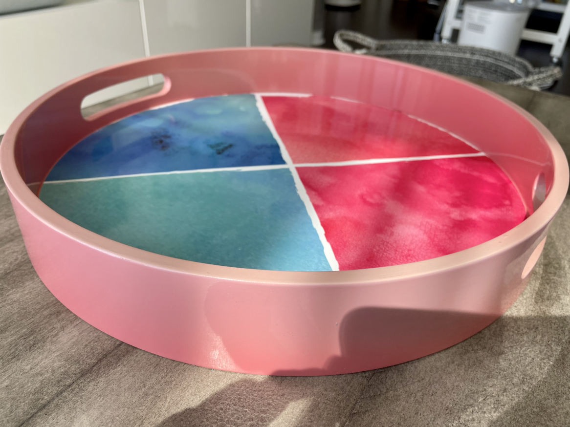 Colourful round tray - photo 3
