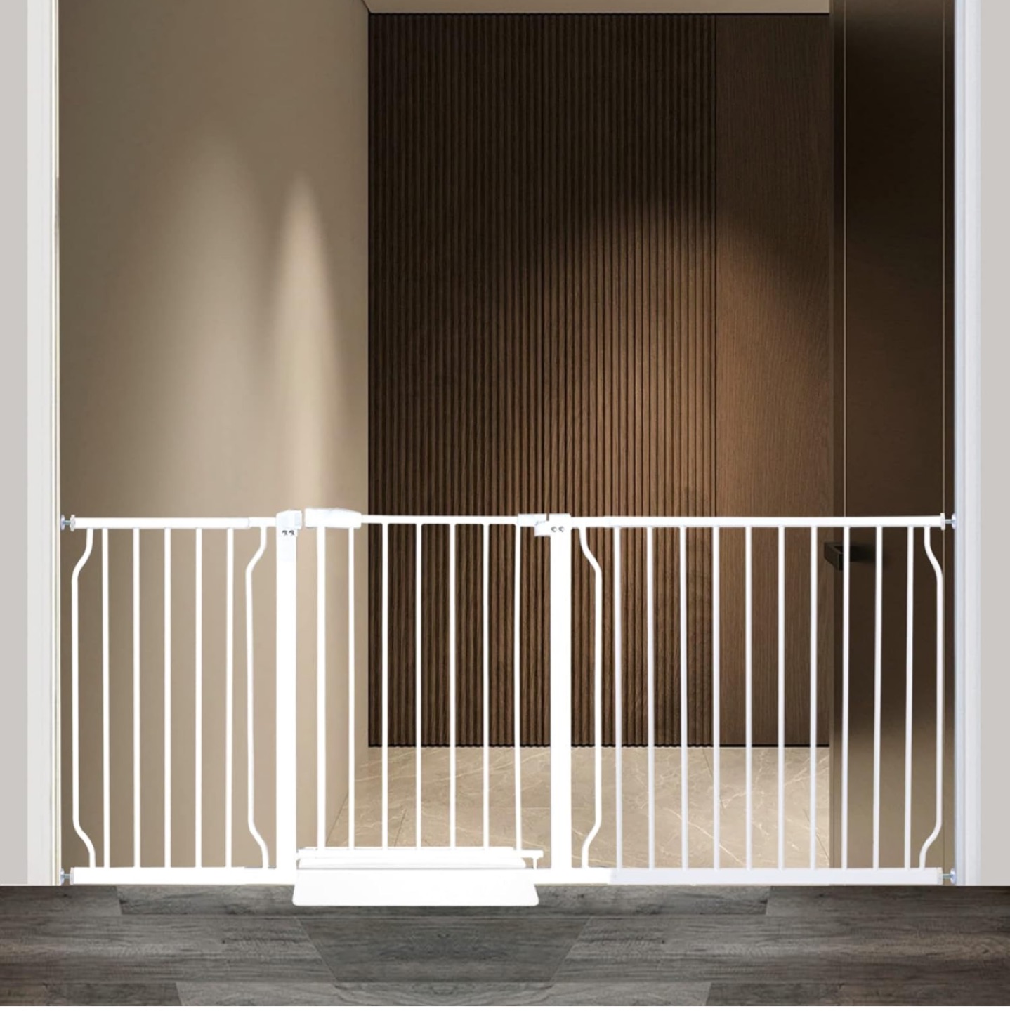 57.5” Baby Safety Gate-Pet Gate-White Baby Gate thumbnail