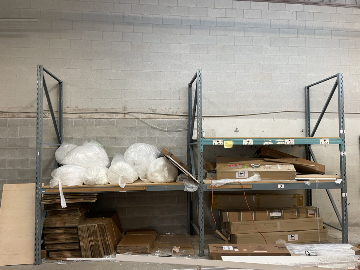 Pallet Steel Racks 10ft frame, 8 fr beams, 42” deep