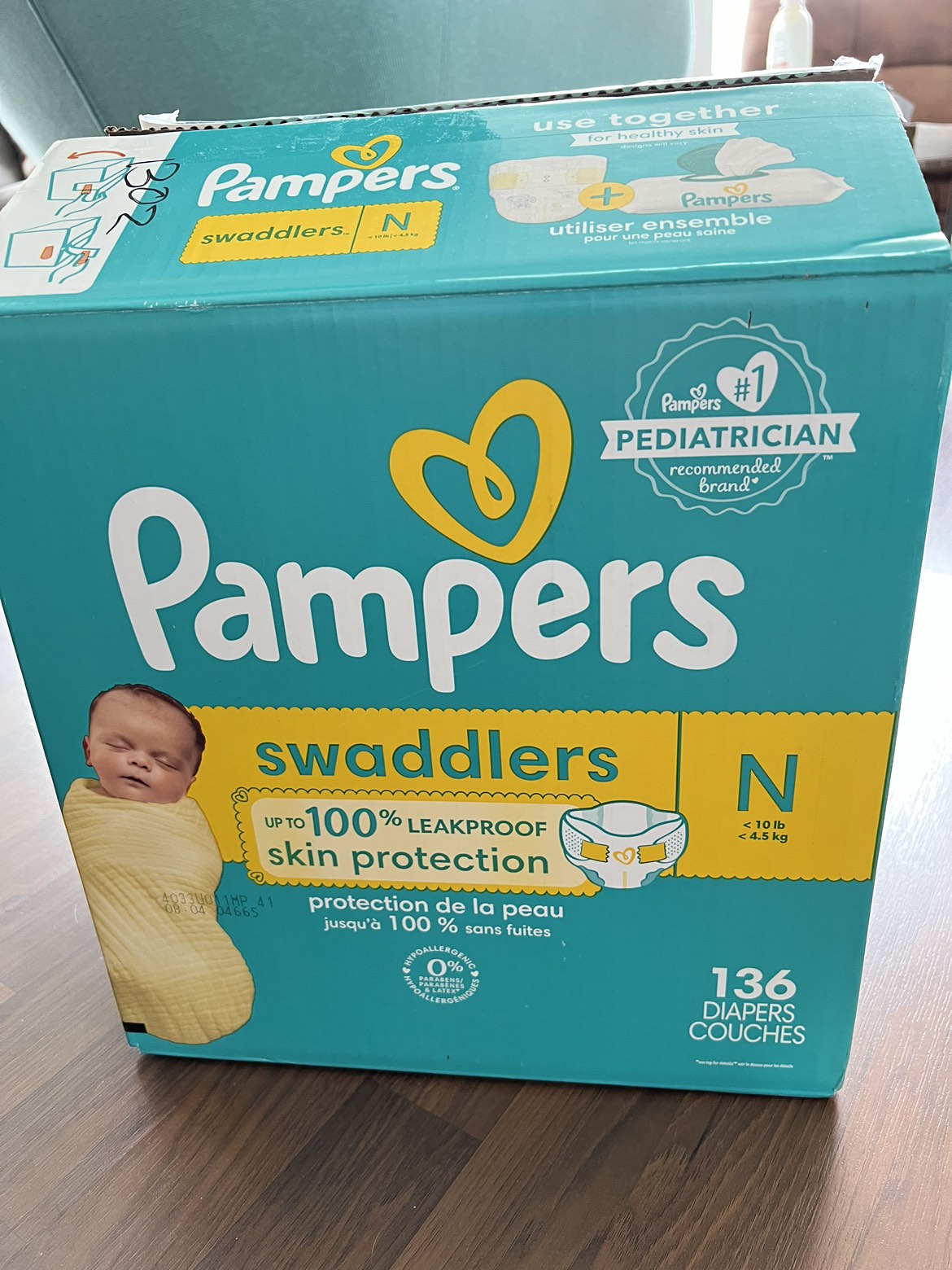 Pampers swaddlers NB size