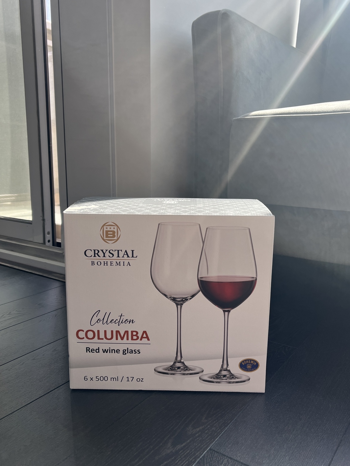 Crystal Bohemia Columba Red wine glass 500ml x6 - photo 3