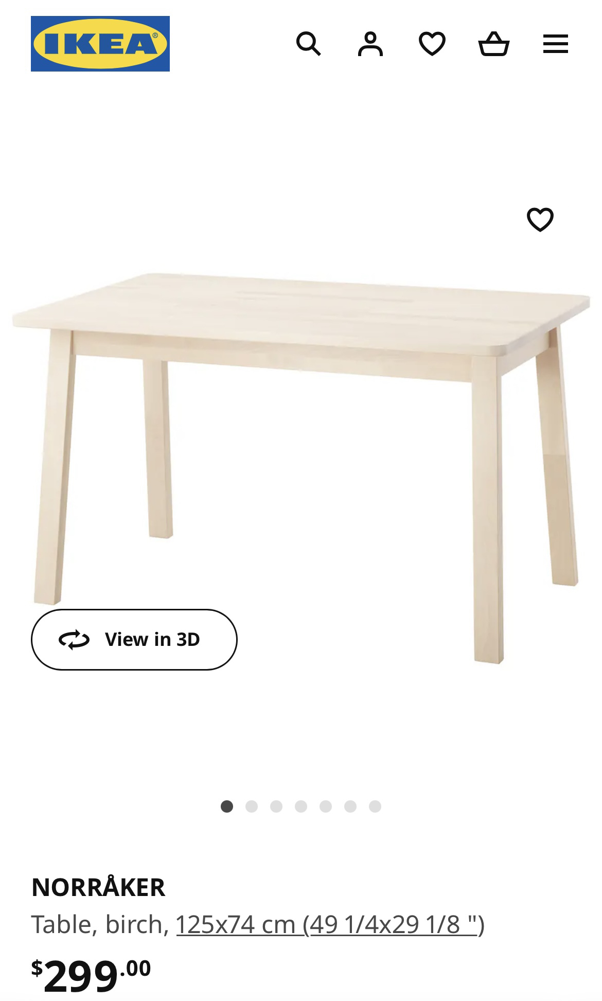 IKEA Dining Table NORRAKER thumbnail