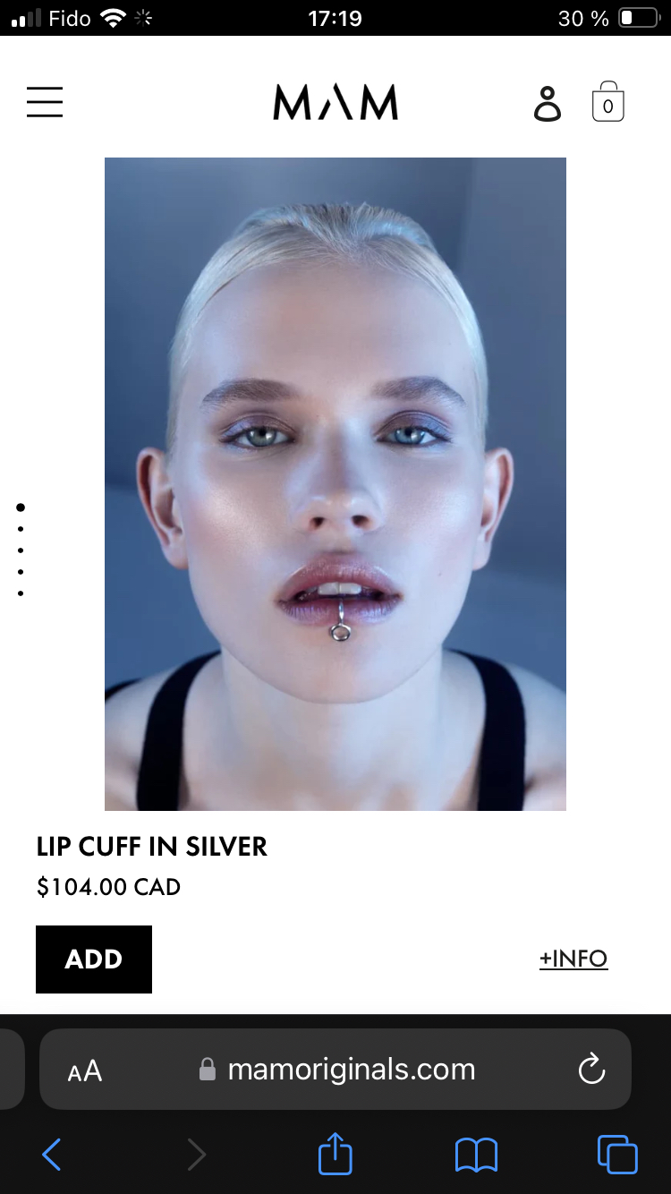 MAM Lip/Nose cuff in gold (NEW) image indicator(6)