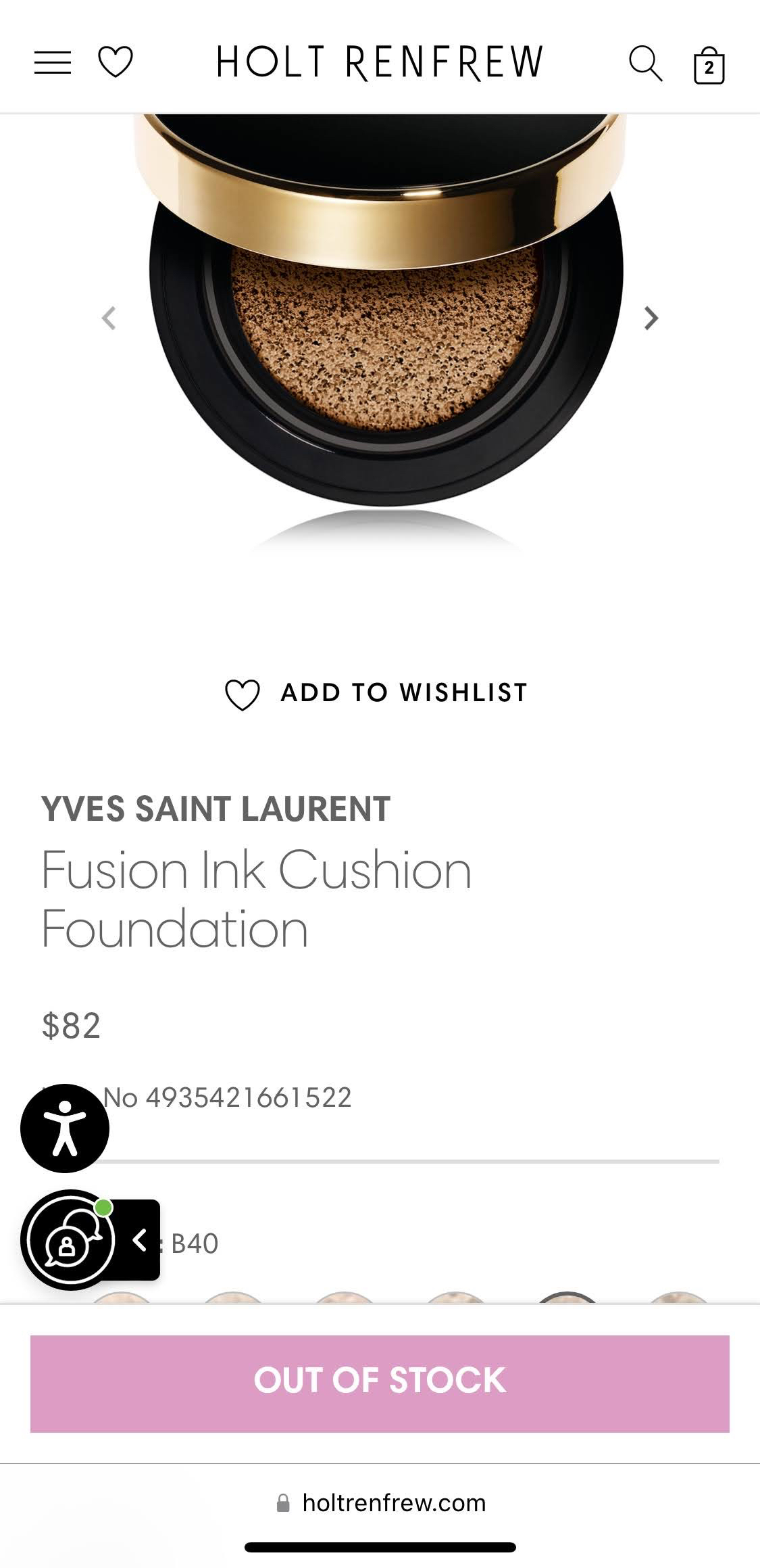 YSL Cushion Foundation - brand new in box image indicator(3)