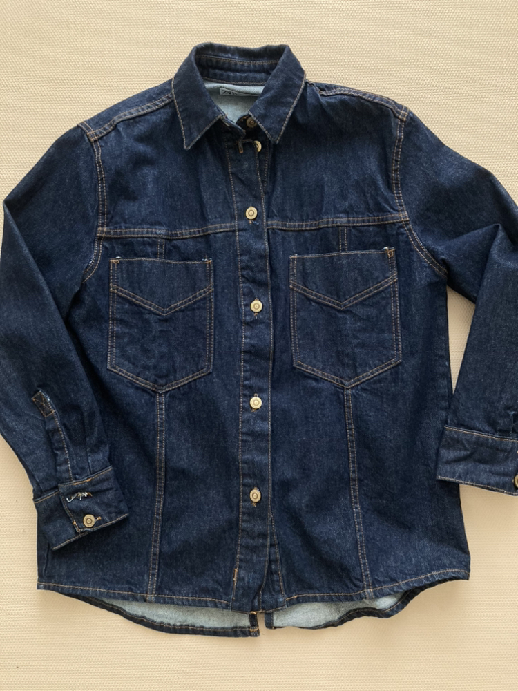 Zara denim jacket size S/M thumbnail
