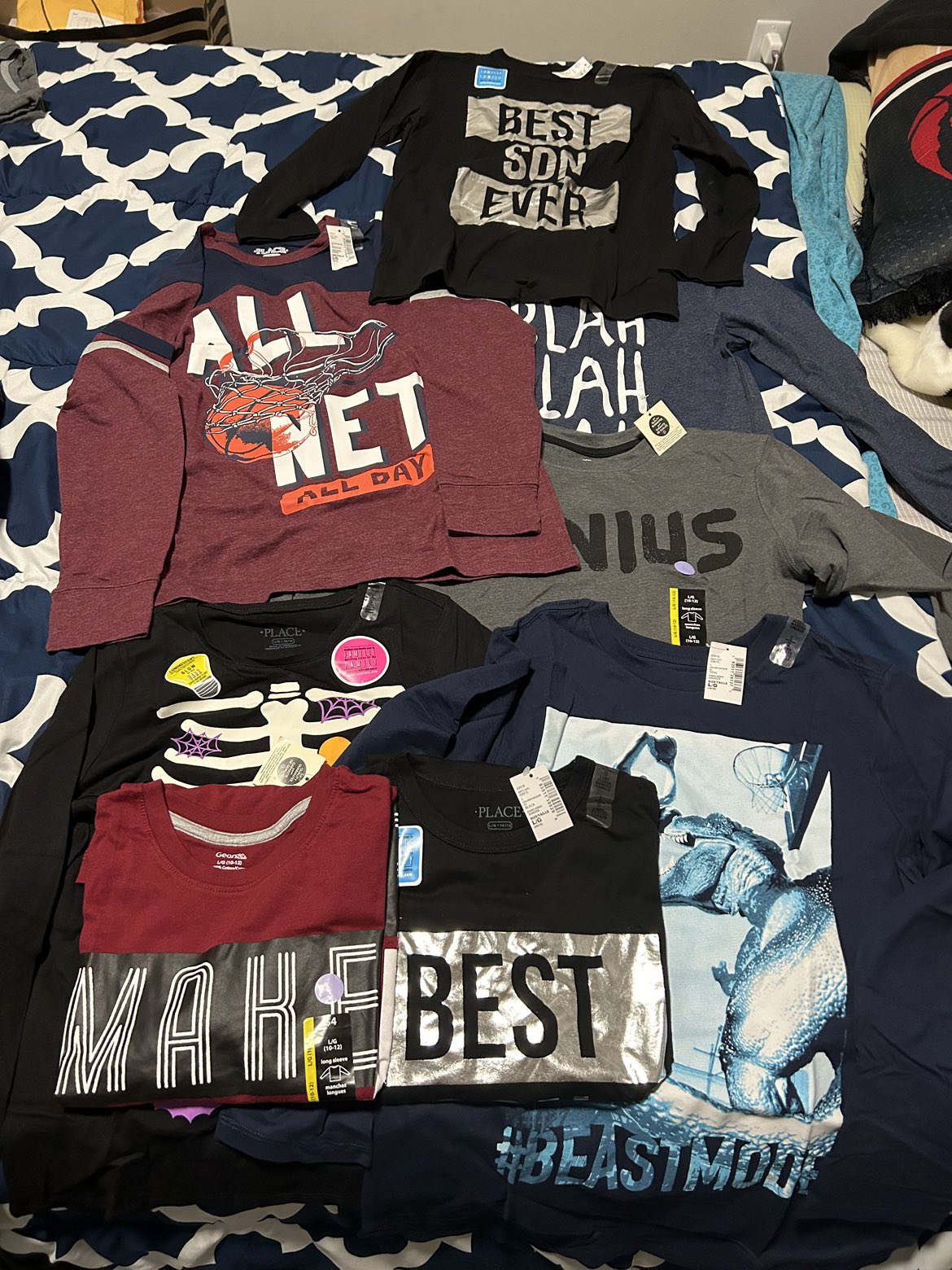 Brand new long sleeve shirts boys size 10-12