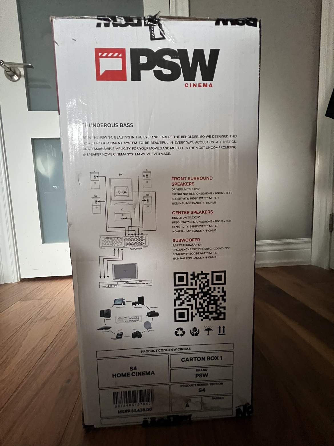 PSW S4 5.1 HD Home Theatre Cinema Surround Sound System - photo 2