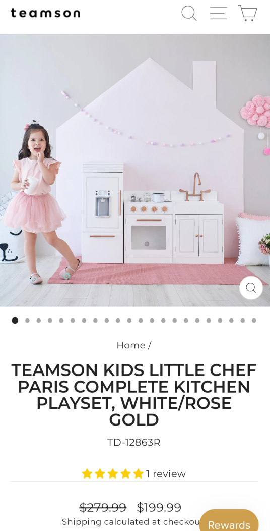 used teamson modern play kitchen