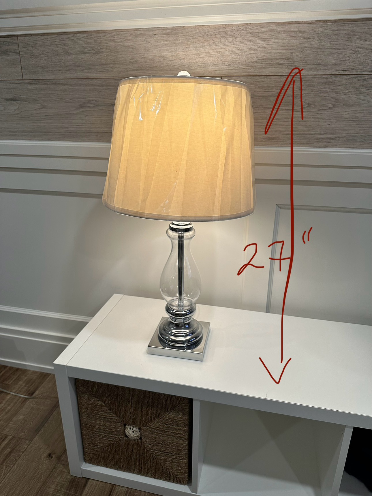 Table lamp 27”H