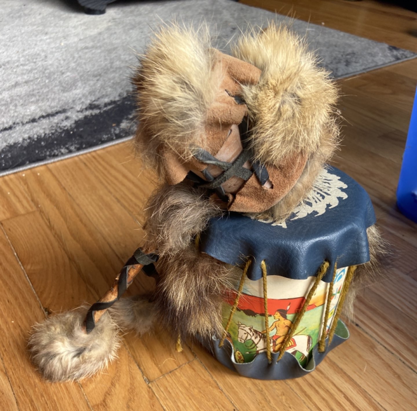 Vintage Maniwaki toy Drum and baby rattle - photo 2