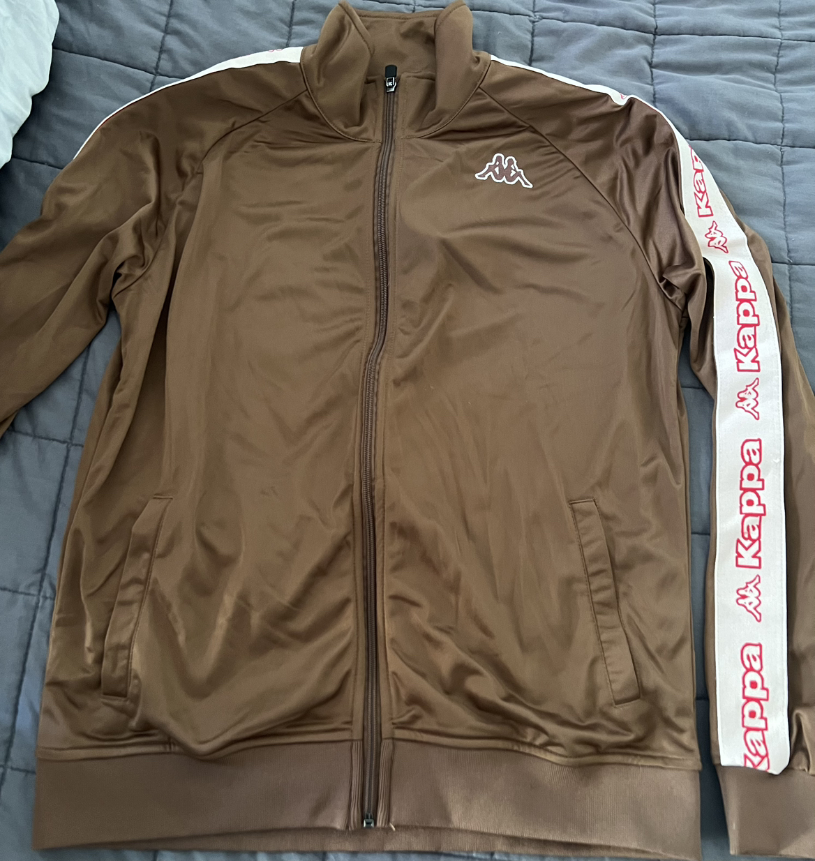 Kappa Men’s Brown Logo Track Jacket Size L thumbnail