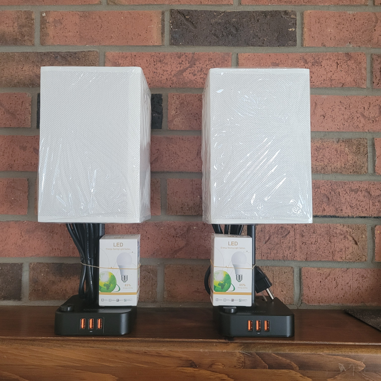 New lamps with USB chargers and extra outlets