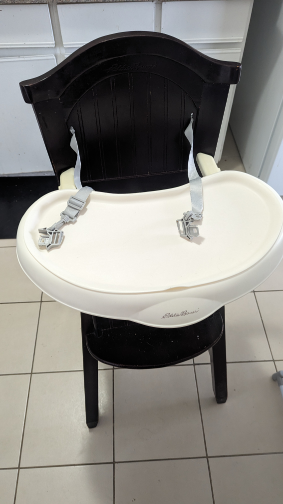 Eddie Bauer wooden high chair thumbnail