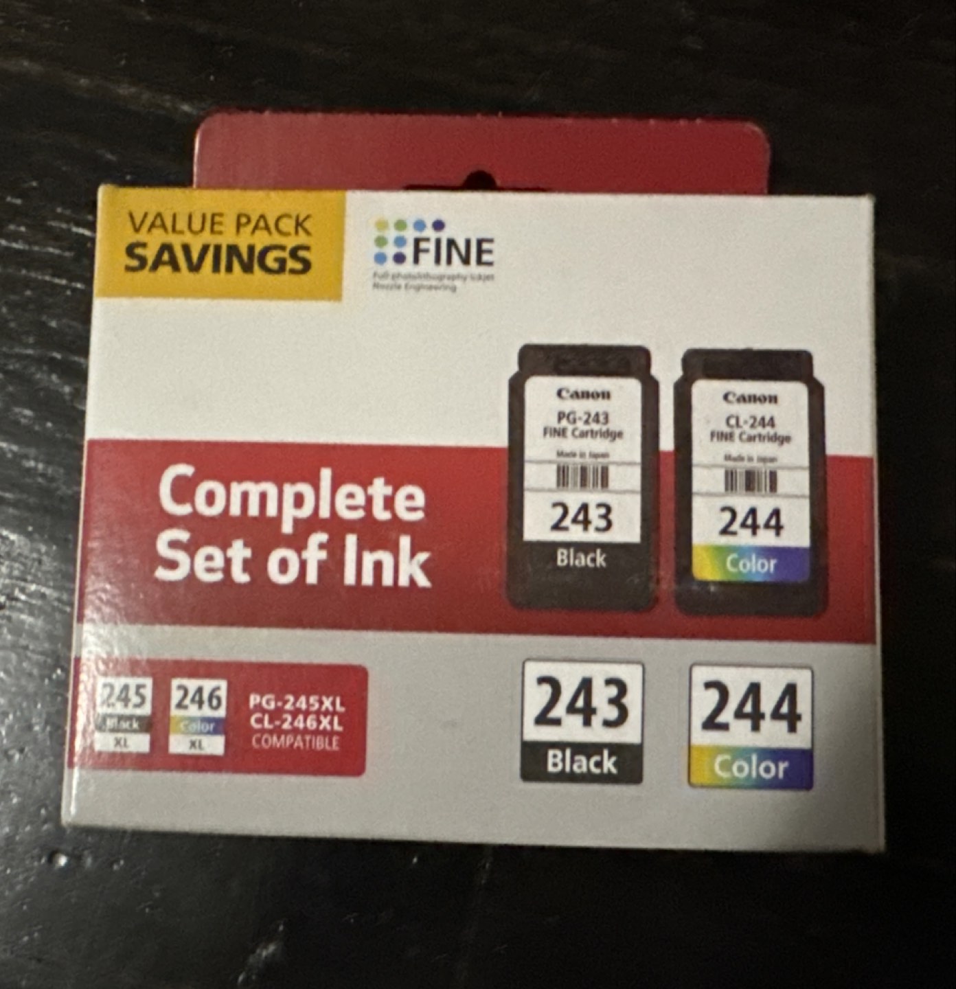 Canon printer with a set of ink cartridges - photo 2