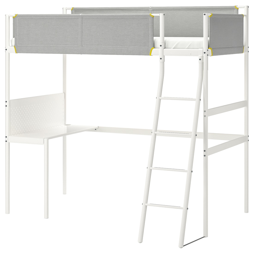 Loft bed frame with desk top/ Twin