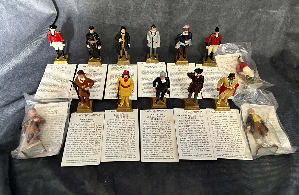 Vintage 1960s Lipton “Famous Canadians” figures thumbnail