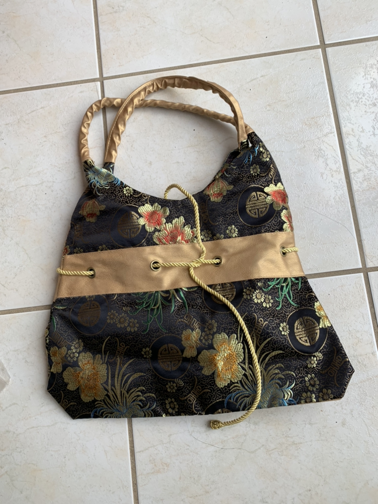 Brand New Chinese floral tapestry design tote bag image indicator(4)