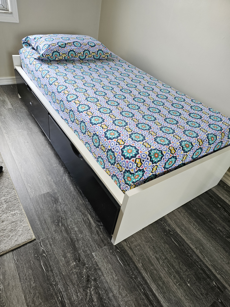 Single bed with two storage drawers - photo 4