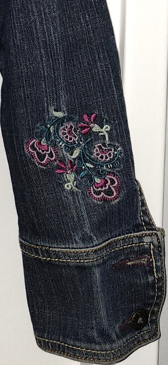 POINT ZERO DENIM JACKET with EMBROIDERED FLOWERS image indicator(6)