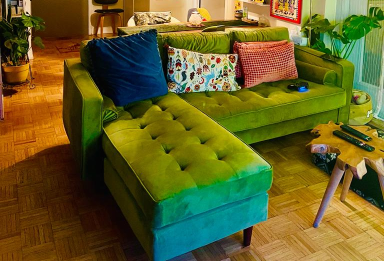 Luxurious Velvet Sectional Sofa - photo 2