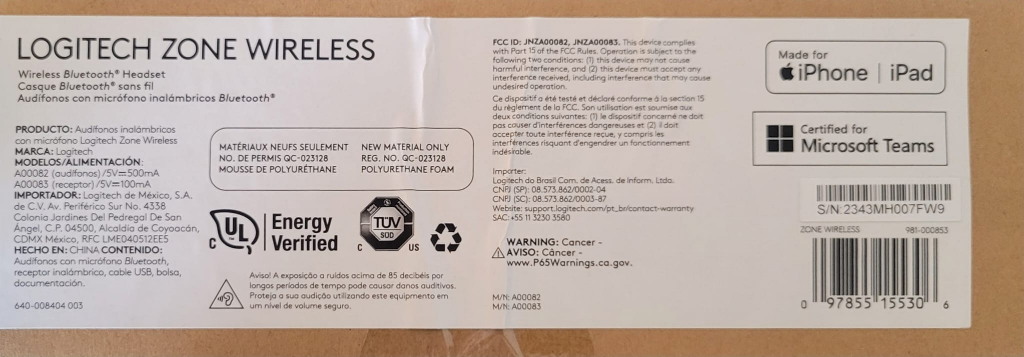 Logitech Zone 900 Wireless Noise Cancelling On-Ear Headset image indicator(2)