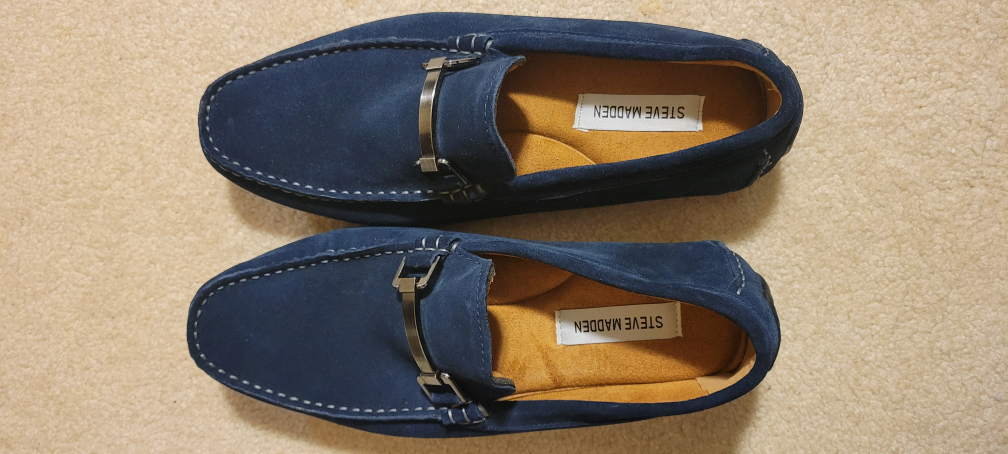 Steve Madden Blue Suede Loafers 8.5 thumbnail
