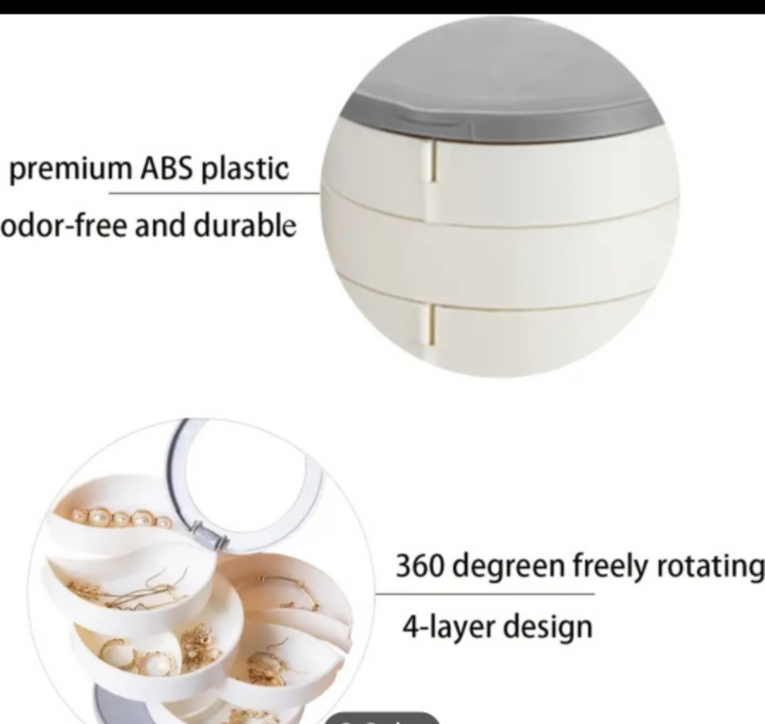 BNIB portable rotating jewel organiser with mirror image indicator(5)