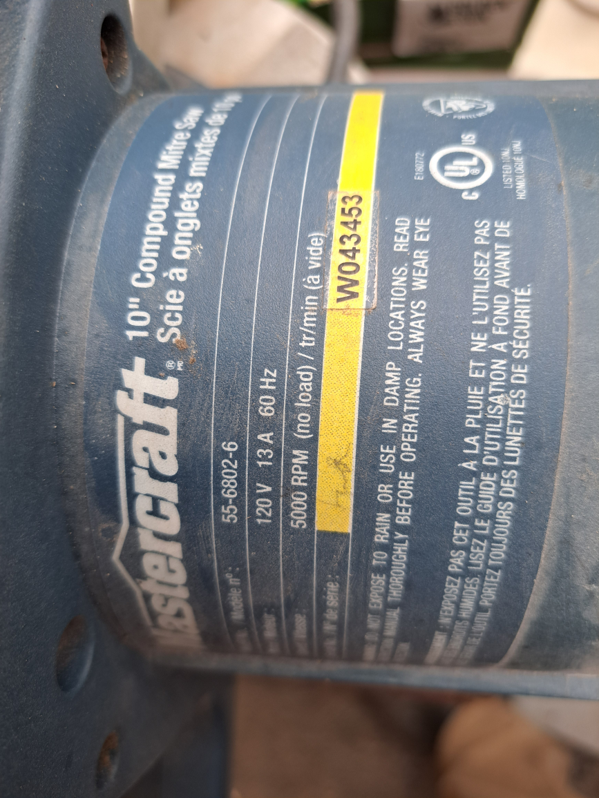 10" mitre saw Mastercraft thumbnail