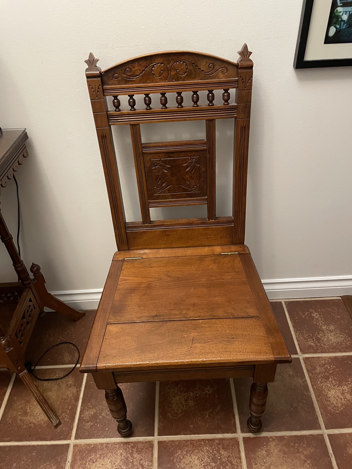 Antique hall and glove chair - photo 2