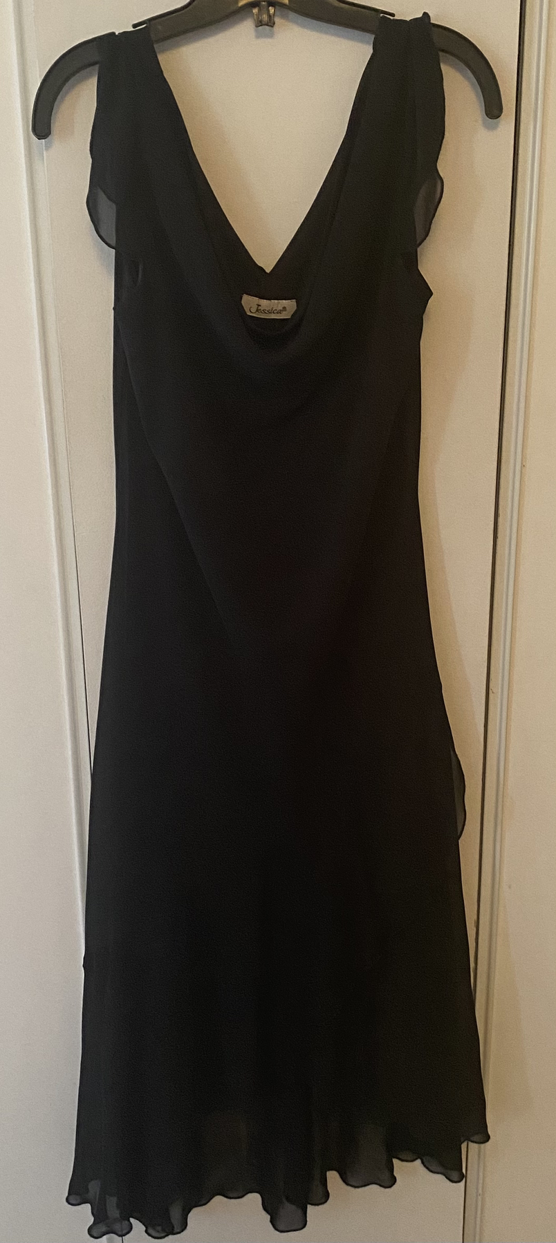 Black cocktail dress Large - scarf included