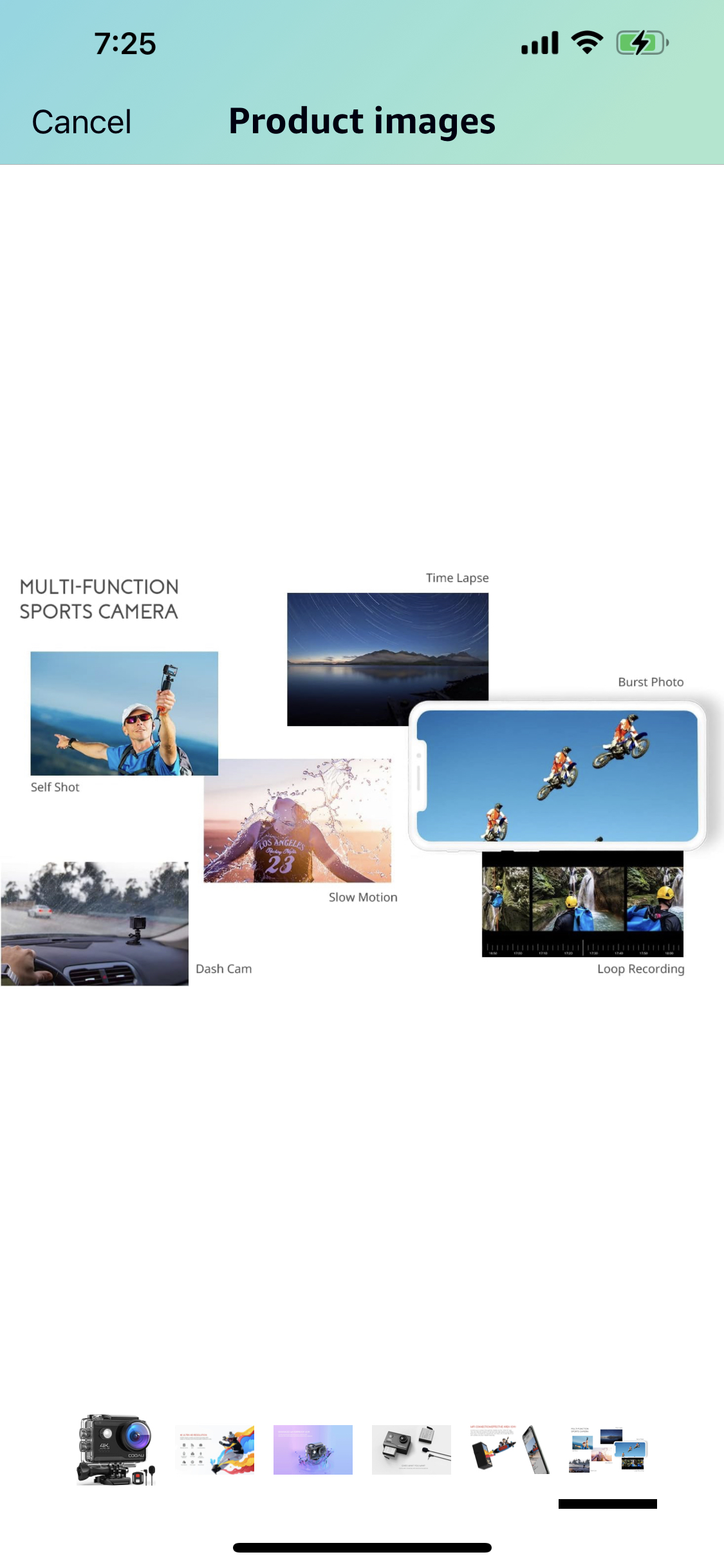 COOAU 4K 20MP WiFi Action Camera and 20 Accessories - photo 4