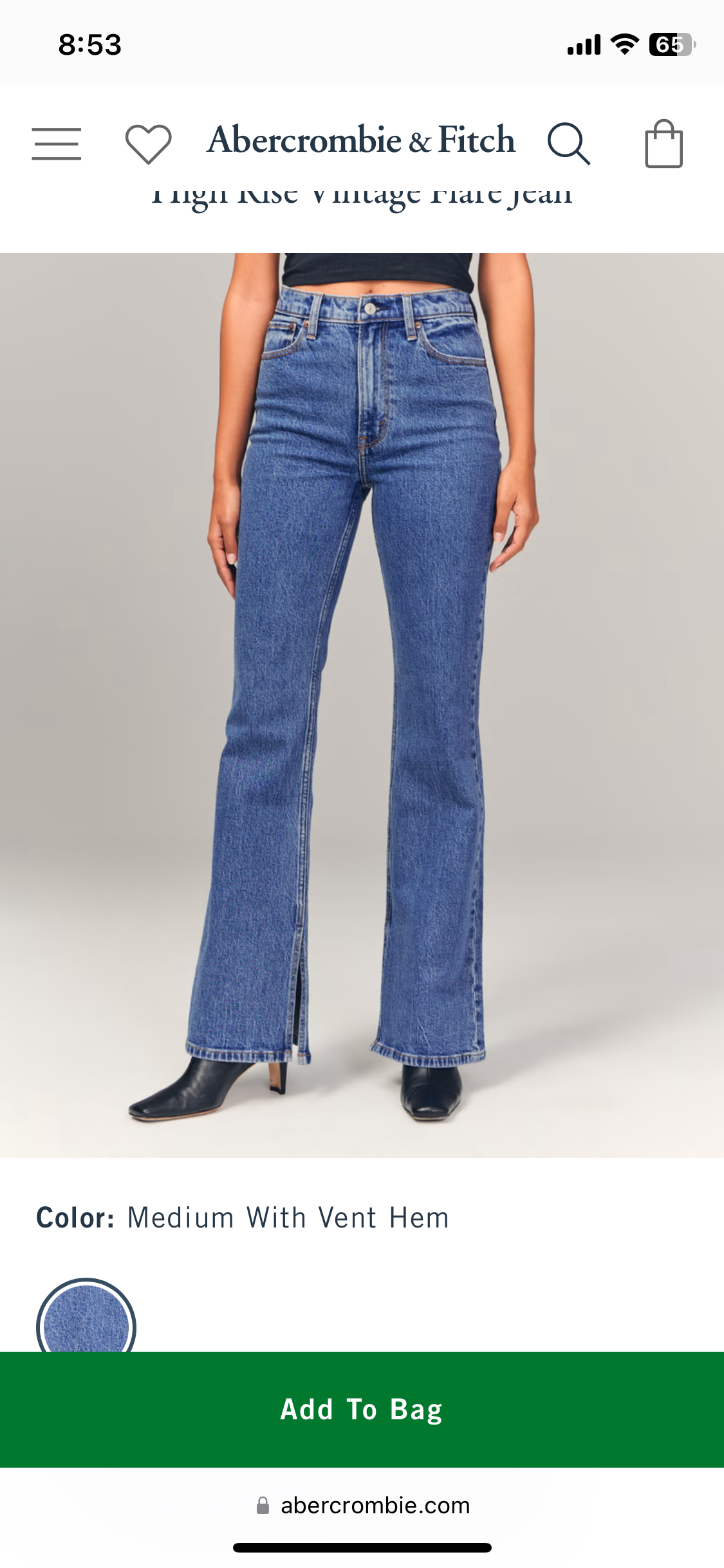 Abercrombie Jeans- flare vintage high rise. Size 27 - photo 2