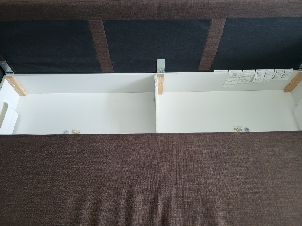 Ikea Brown 3 seater sofa bed with storage - photo 2