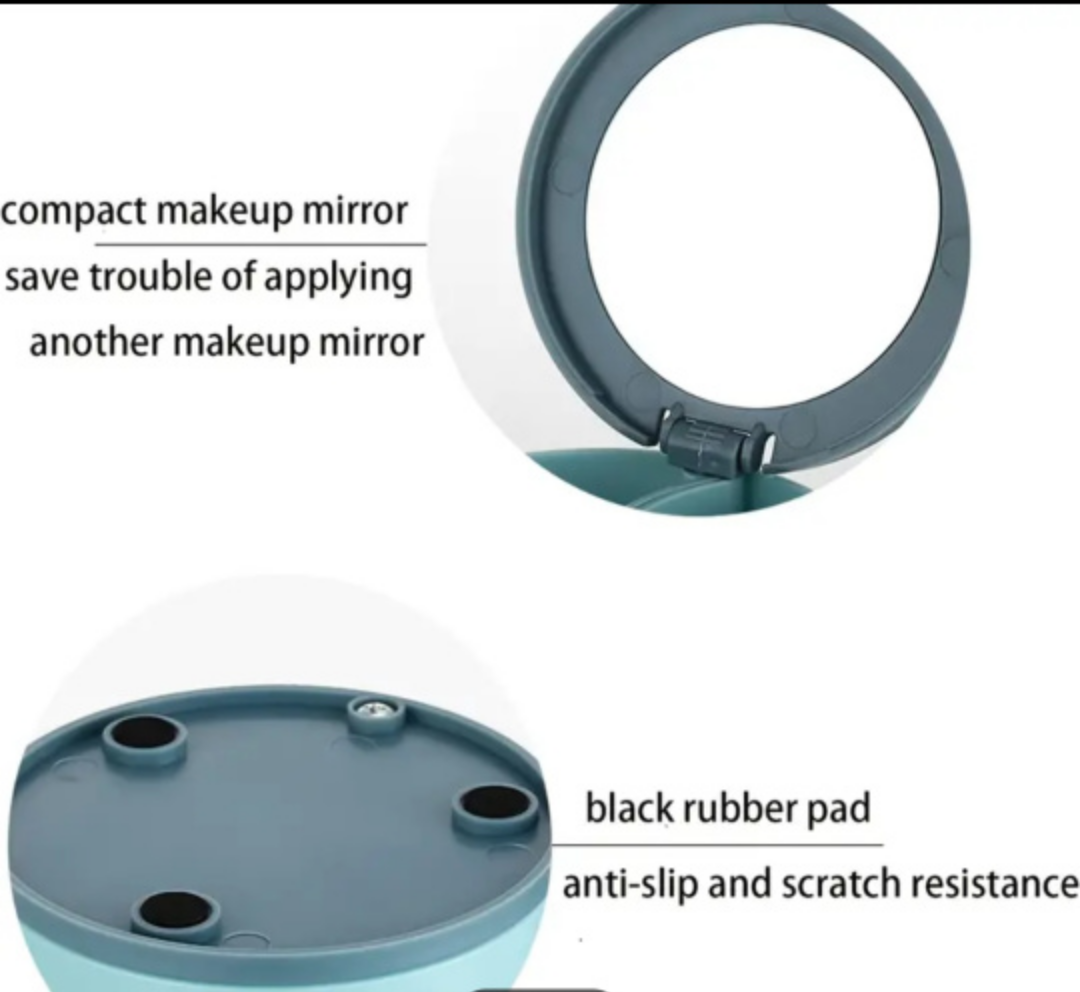 BNIB portable rotating jewel organiser with mirror image indicator(6)