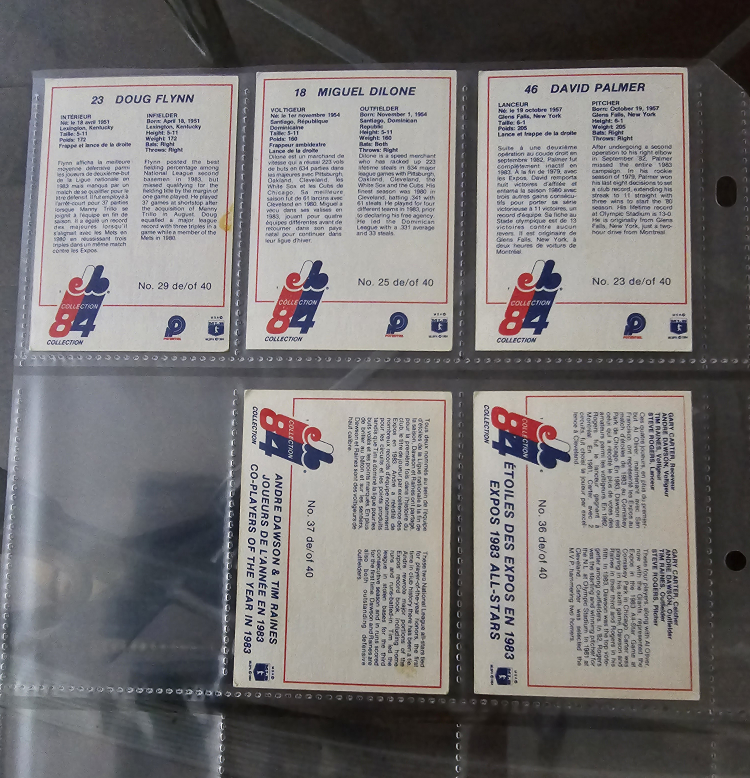 Montreal Expos Vintage Baseball Cards Stuart Promotional 1984 image indicator(4)
